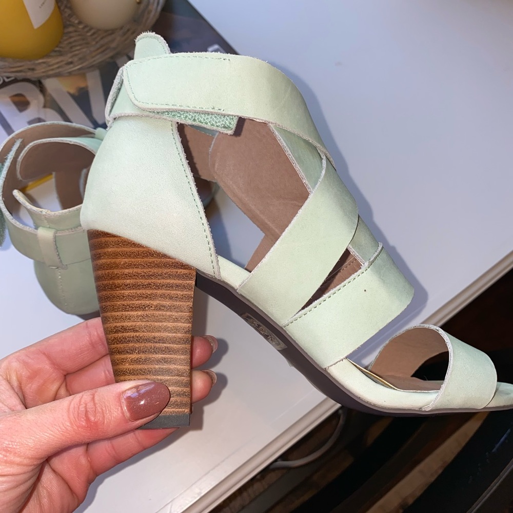 Faryl Robin Mint Green Strap Heels